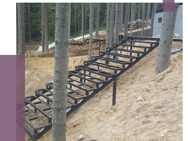 Монтаж металлических лестниц в Отрадном от 14403 руб. 