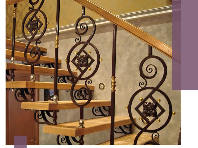 Изготовление кованых лестниц под ключ в Отрадном