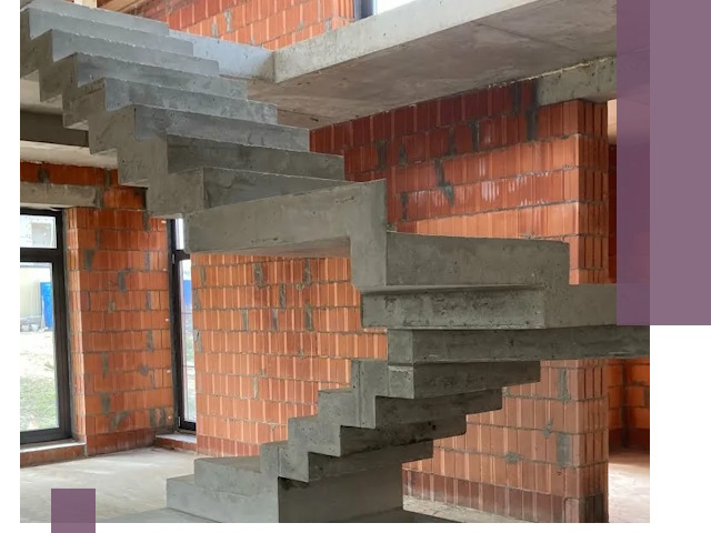 Изготовление бетонных лестниц под ключ в Отрадном