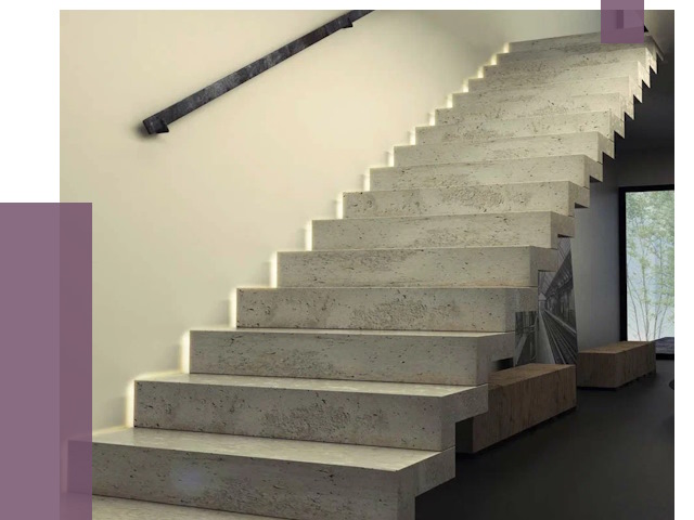 Облицовка бетонных лестниц в Отрадном от 4892 руб/м2 