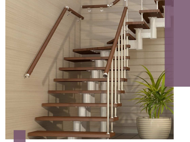 Изготовление модульных лестниц под ключ в Отрадном