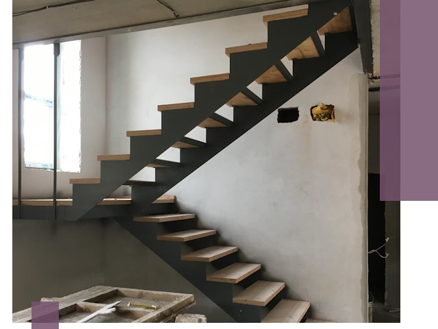 Изготовление лестниц на металлокаркасе в Отрадном от производителя