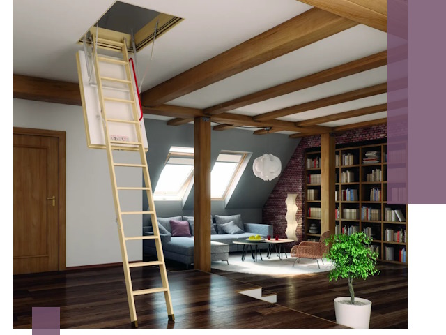 Чердачные лестницы под ключ в Отрадном: изготовление и монтаж