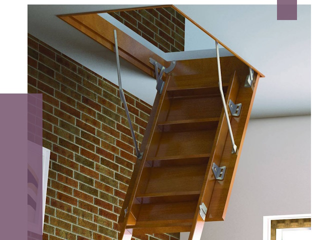 Установка чердачной лестницы в Отрадном от 8316 руб. | ПРОЛЁТ-Трд