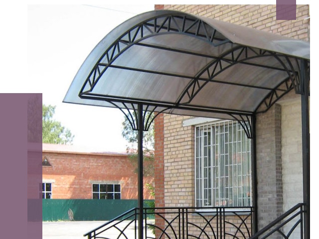 Металлические навесы и козырьки в Отрадном от 13588 руб.