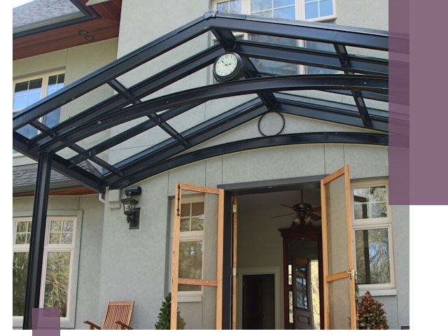 Изготовление и монтаж навесов и козырьков в Отрадном