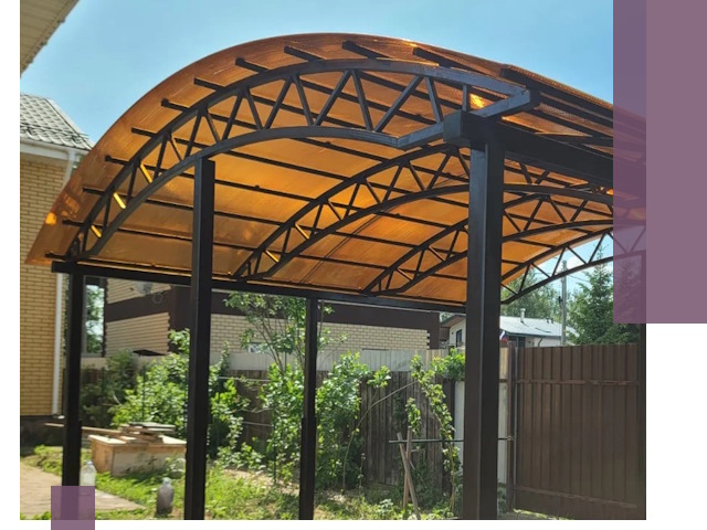 Изготовление навесов под ключ в Отрадном из качественных материалов