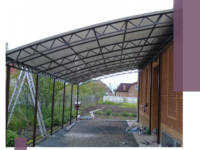 Профессиональный монтаж навесов под ключ в Отрадном