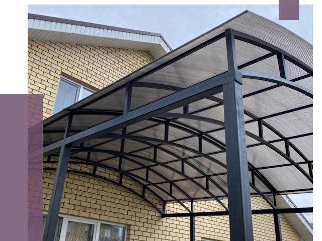 Монтаж козырьков в Отрадном от 12229 руб. | ПРОЛЁТ-Трд