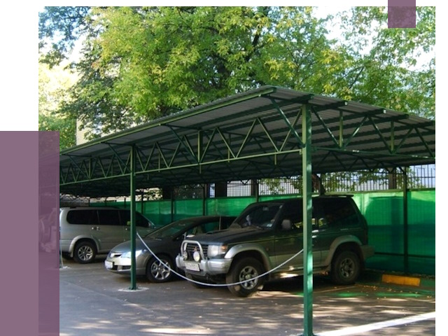 Навесы для парковки в Отрадном от 85330 руб. заказать | ПРОЛЁТ-Трд