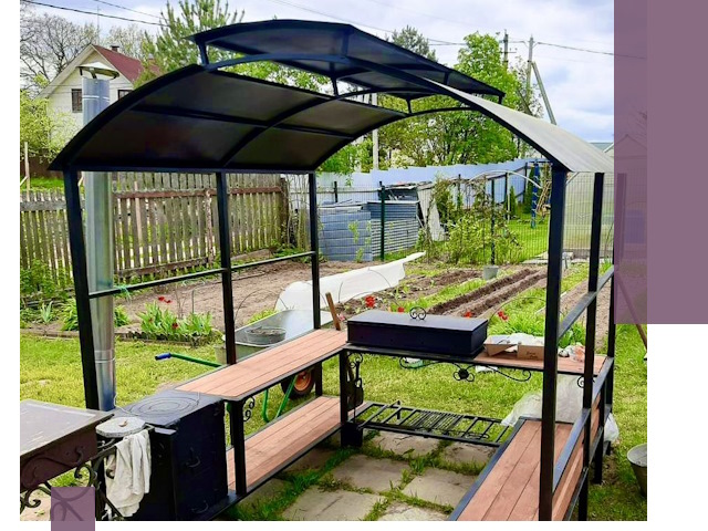 Навесы для барбекю в Отрадном: изготовление, монтаж и демонтаж