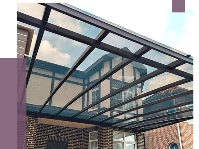 Навесы из поликарбоната в Отрадном от 9153 руб. под ключ — ПРОЛЁТ-Трд