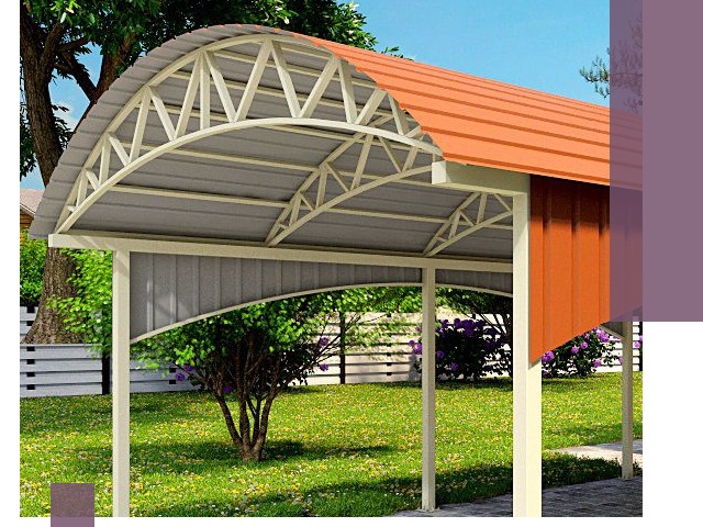 Навесы из профнастила под ключ в Отрадном — установка и монтаж