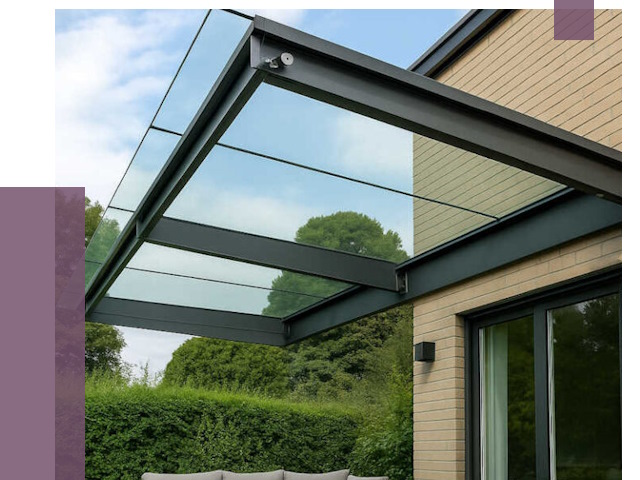 Стеклянные навесы и козырьки в Отрадном от 13044 руб.