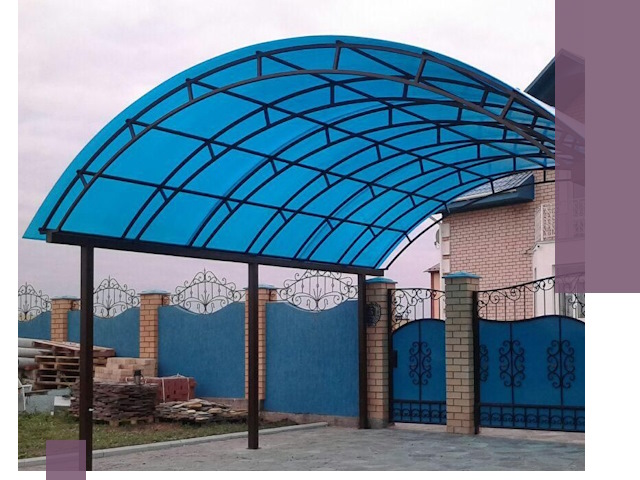 Арочные навесы под ключ в Отрадном — изготовление и монтаж