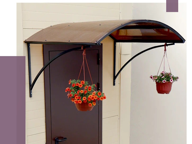 Козырьки над входом в Отрадном от 15762 руб.  | ПРОЛЁТ-Трд