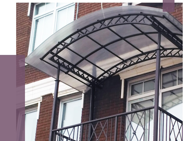 Козырьки над балконом в Отрадном от 9185 руб. | ПРОЛЁТ-Трд