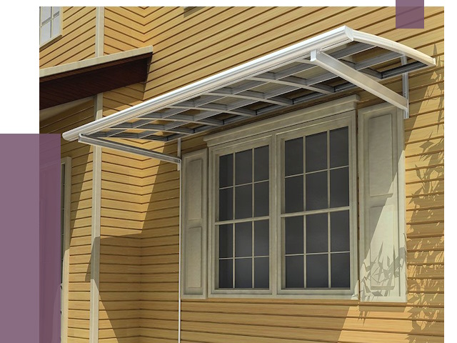 Козырьки над окнами в Отрадном от 8098 руб. — монтаж, покупки | ПРОЛЁТ-Трд