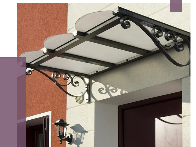 Односкатные козырьки в Отрадном от 8913 руб.  | ПРОЛЁТ-Трд