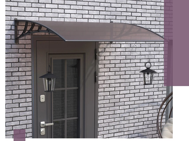 Недорогие козырьки и навесы под ключ в Отрадном