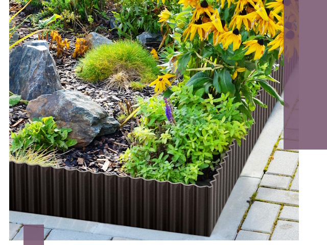 Металлические бордюры для клумб в Отрадном — производство и монтаж