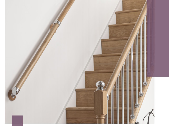 Пристенные поручни из стали и нержавейки под монтаж в Отрадном